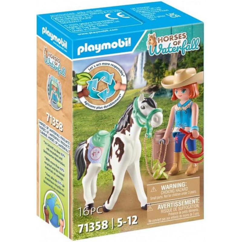 Playmobil – Horses of Waterfall – Feeding Time with Ellie and Sawdust 71358