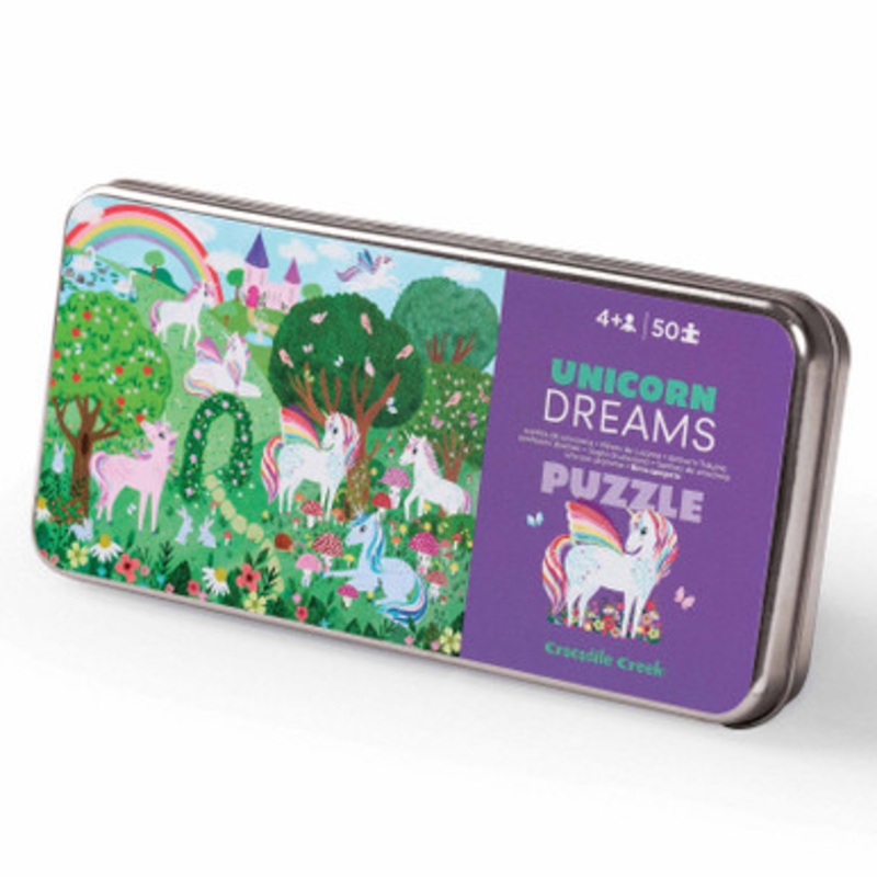 Crocodile Creek – 50pc Puzzle in Tin – Unicorn Dreams