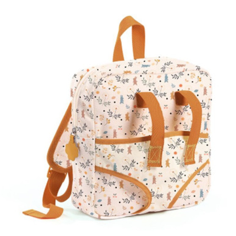 Djeco – Pomea Collection –  Doll 2 in 1 Backpack Carrier