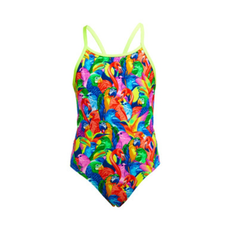 Funkita – Girls Diamond Back One Piece Swimmers – Bright Birds
