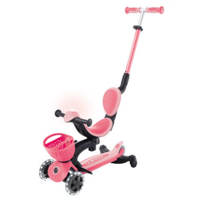 Globber – GO UP Baby Lights 360 Ride-On Scooter – Pastel Pink
