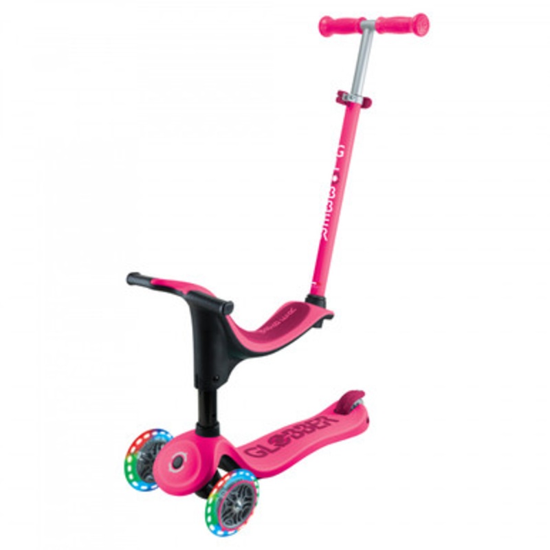 Globber GO UP SPORTY with Lights Scooter V2 – Fuchsia Pink/ Dark Pink