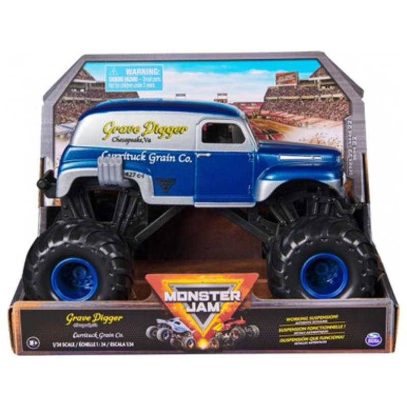 Monster Jam 1:24 Diecast Trucks – Grave Digger Currituck Grain Co (Series 22)
