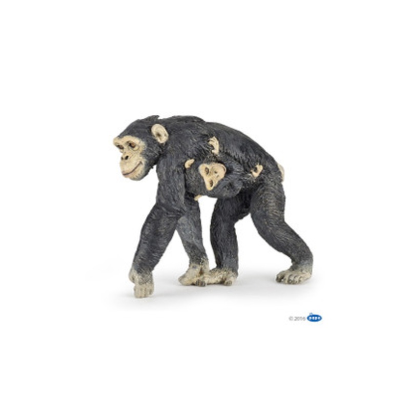 Papo –  Chimpanzee and baby Figurine