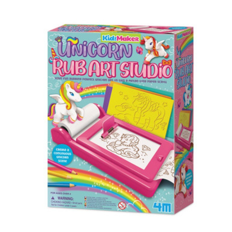 4M – KidzMaker – Unicorn Rub Art Studio