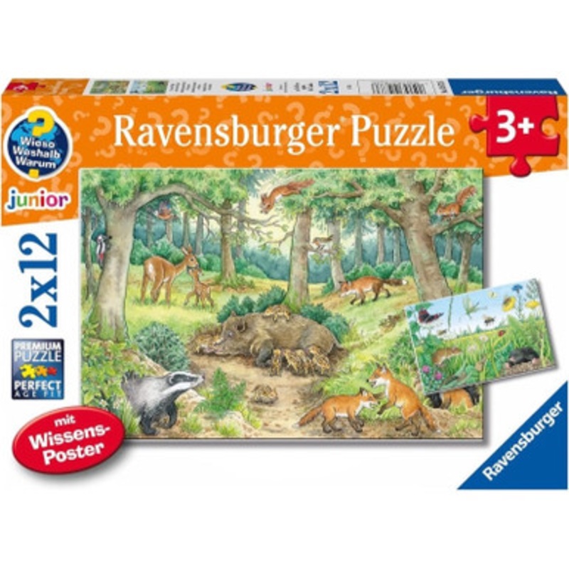 Ravensburger 2x12pc – Animals in the Forest & Meadow Puzzle