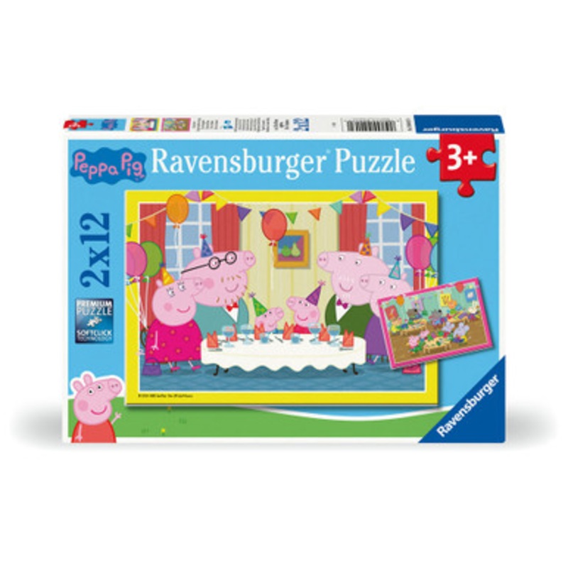 Ravensburger 2x12pc – Peppa Pig, Time To Celebrate Puzzle