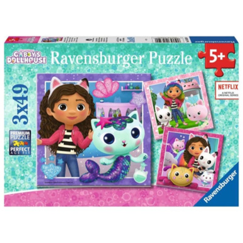 Ravensburger 3x49pc- Gabby’s Dollhouse Puzzle