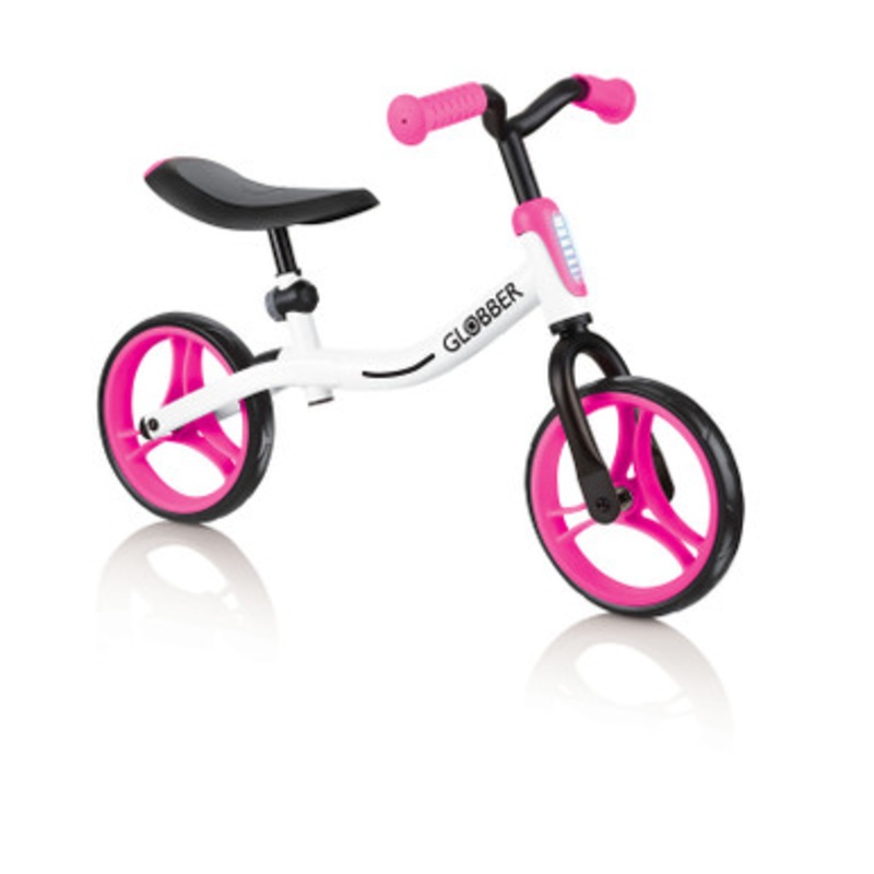 GLOBBER GO BIKE Balance Bike – White/Pink