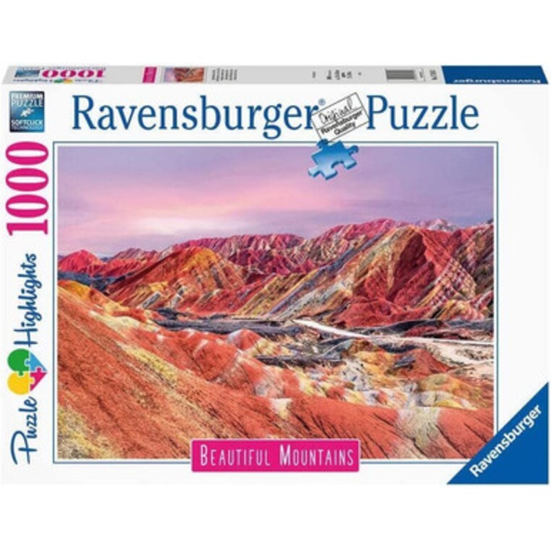 Ravensburger 1000pc – Rainbow Mountains, China Puzzle