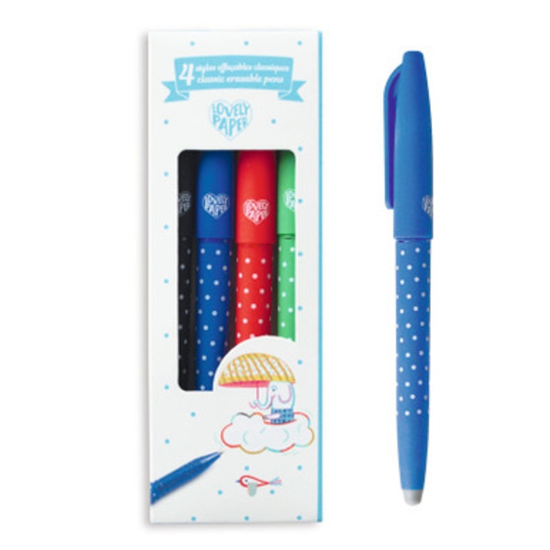 Djeco – 4 Classic Erasable Pens