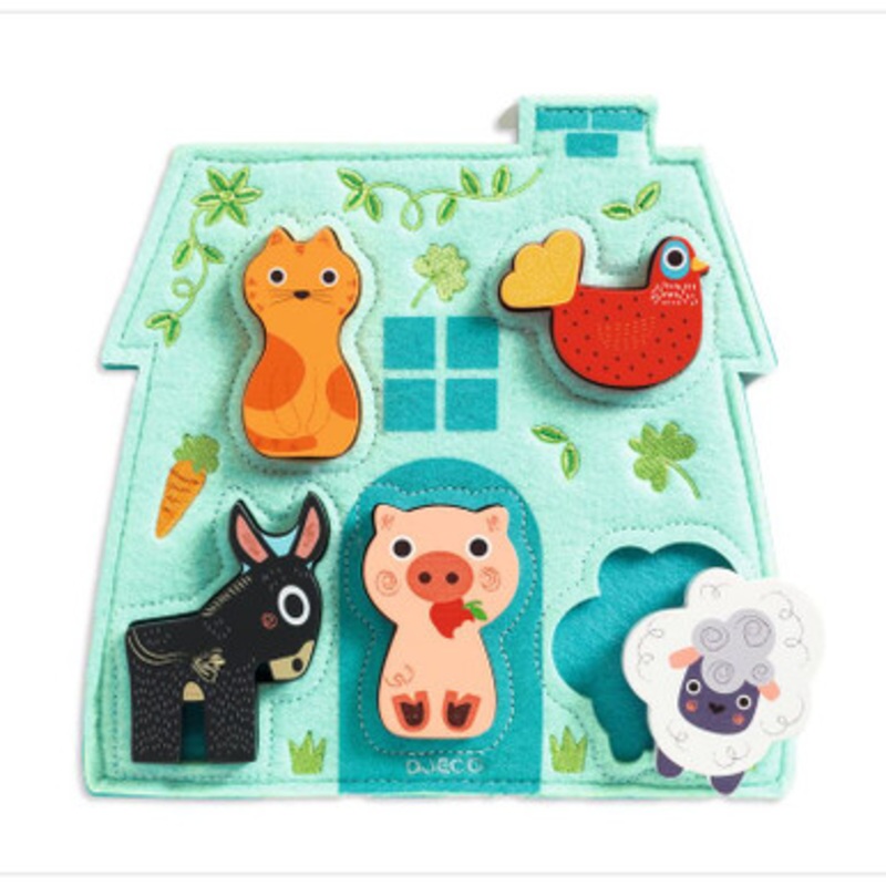 Djeco – Mouki Wooden and Felt Puzzle
