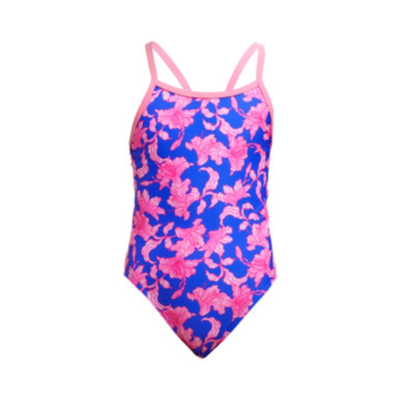 Funkita – Girls Single Strap One Piece Swimmers – Perfect Petal