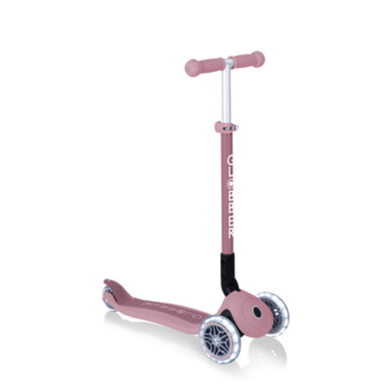 Globber ECOLOGIC PRIMO Foldable Scooter With Lights – Berry