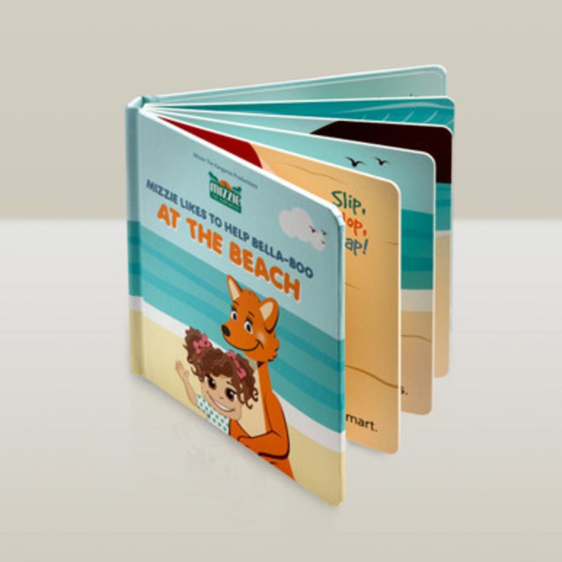 Mizzie the Kangaroo – At The Beach Interactive Touch and Feel Mizzie Baby Board Book
