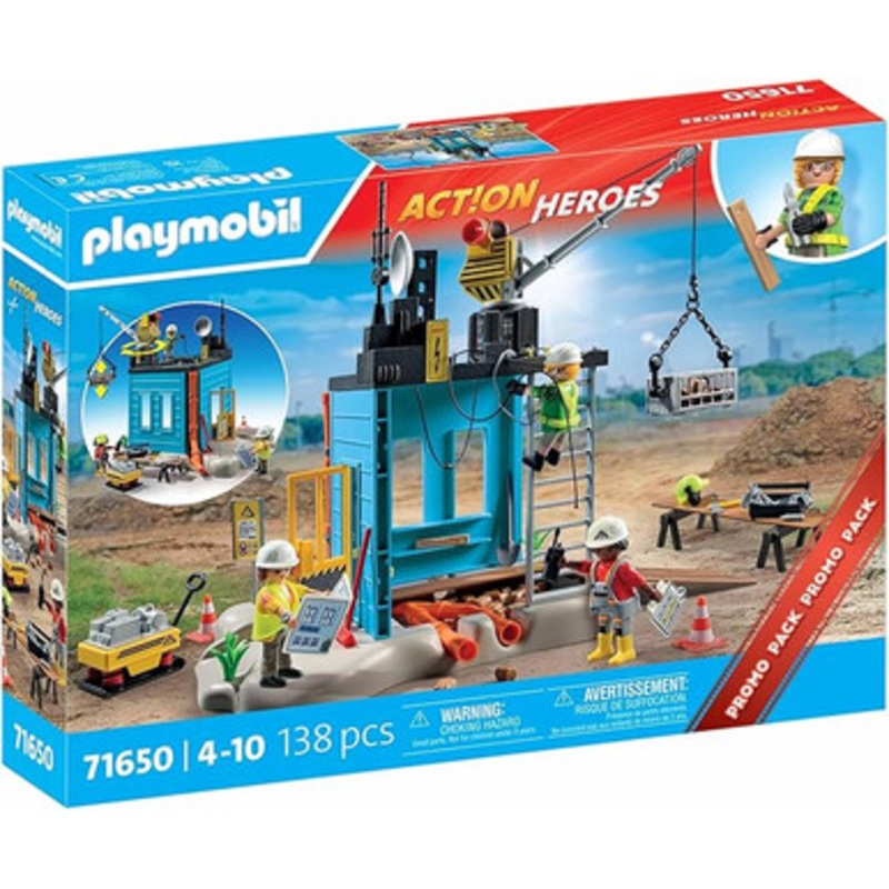 Playmobil – Action Heroes – Construction Site Promo Pack 71650