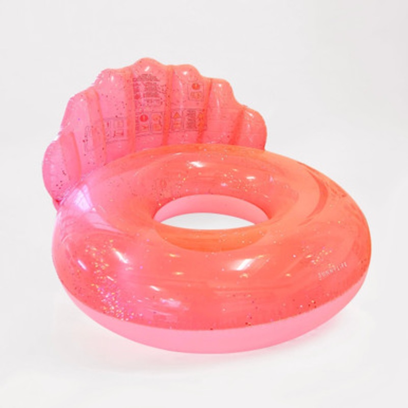 Sunnylife – Luxe Pool Ring Shell – Neon Coral