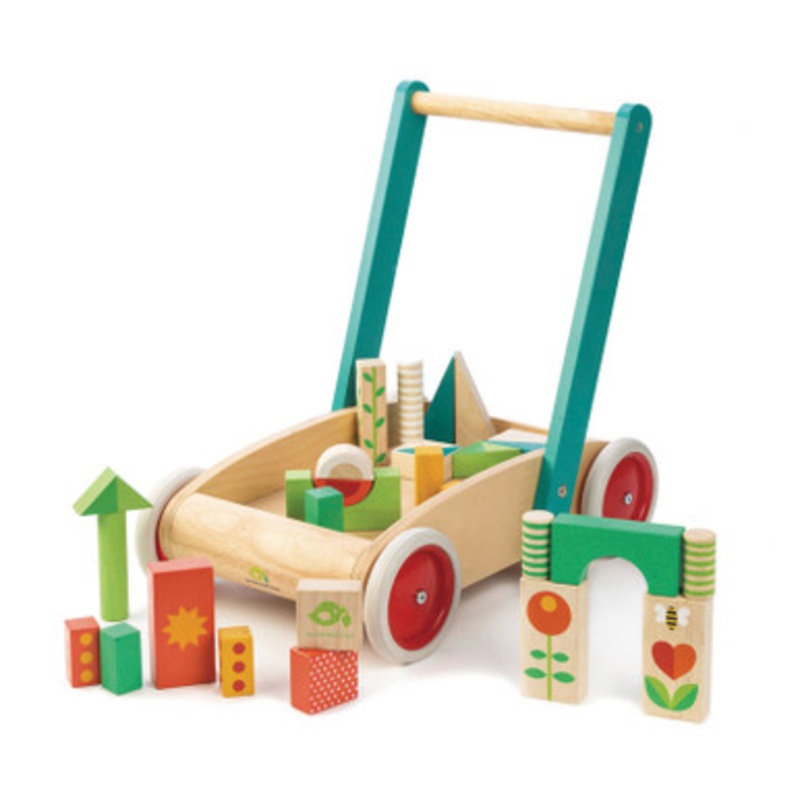 Tender Leaf Toys – Walker Wagon with Blocks