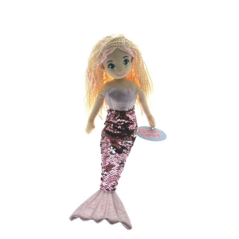 Cotton Candy – 70cm Jenny Pink Flip Sequinned Tail Mermaid