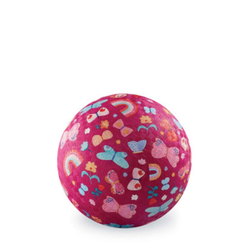 Crocodile Creek 5 Inch Playground Ball – Butterfly Fields (Pink)
