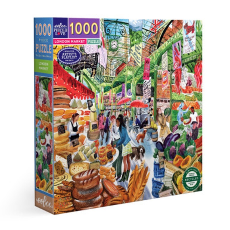eeBoo 1000pc – London Market Puzzle