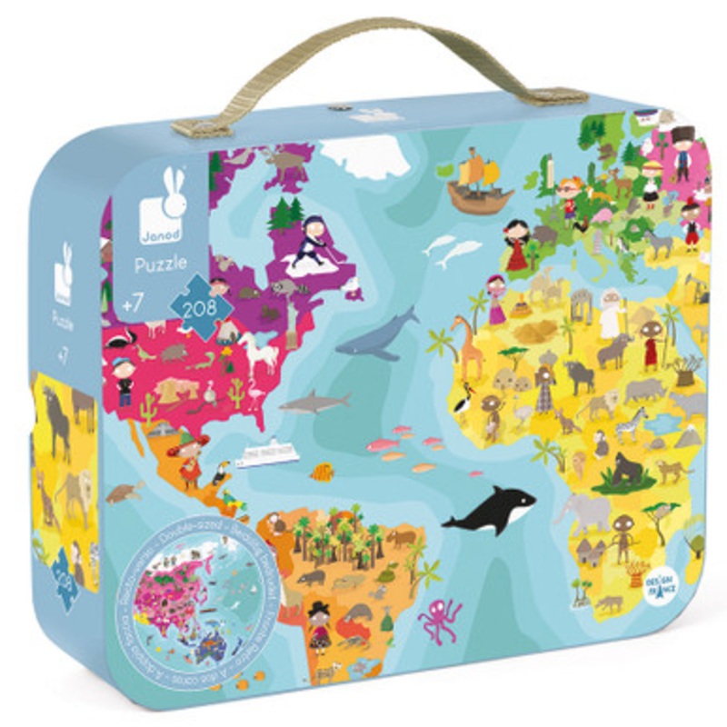 Janod Blue Planet Reversible Puzzle – 208pc