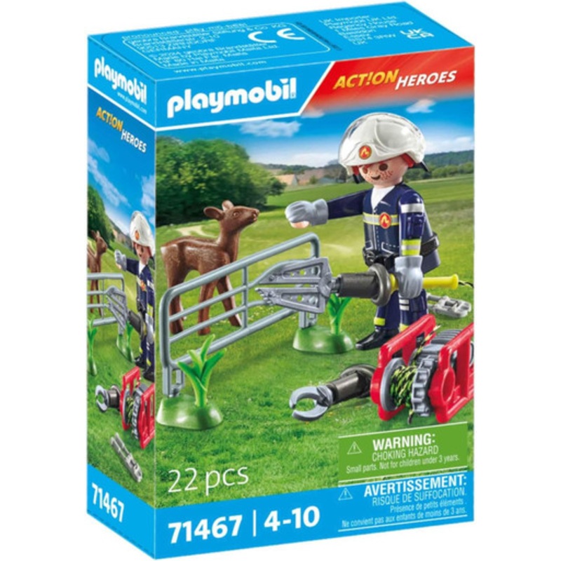 Playmobil – Action Heroes – Firefighters Animal Rescue 71467