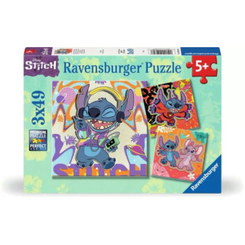 Ravensburger 3x49pc- Disney Stitch Puzzle