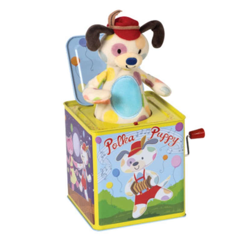 Schylling – Polka Puppy Jack In The Box