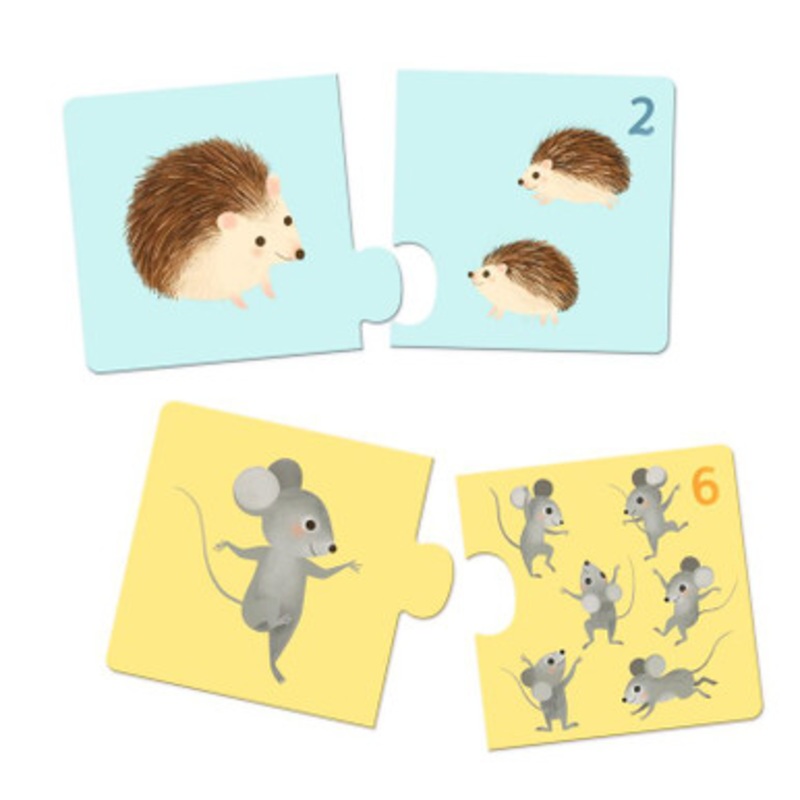 Djeco – Duo Baby Animals 12 x 2pc Puzzle
