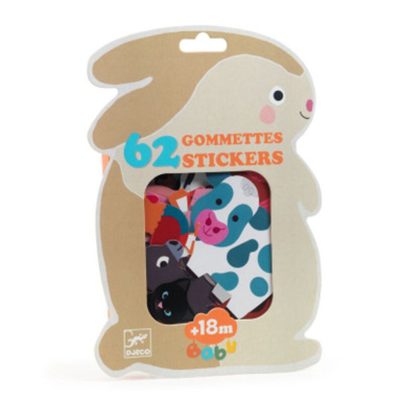 Djeco – Farm Animals 62 Sticker Set