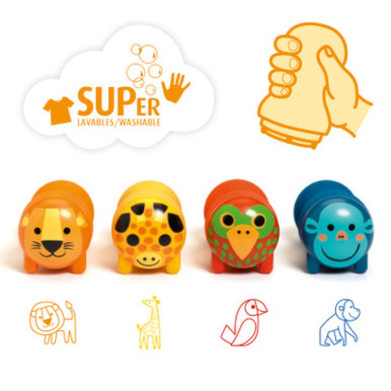 Djeco – Safari Animal Stamps for Little Ones