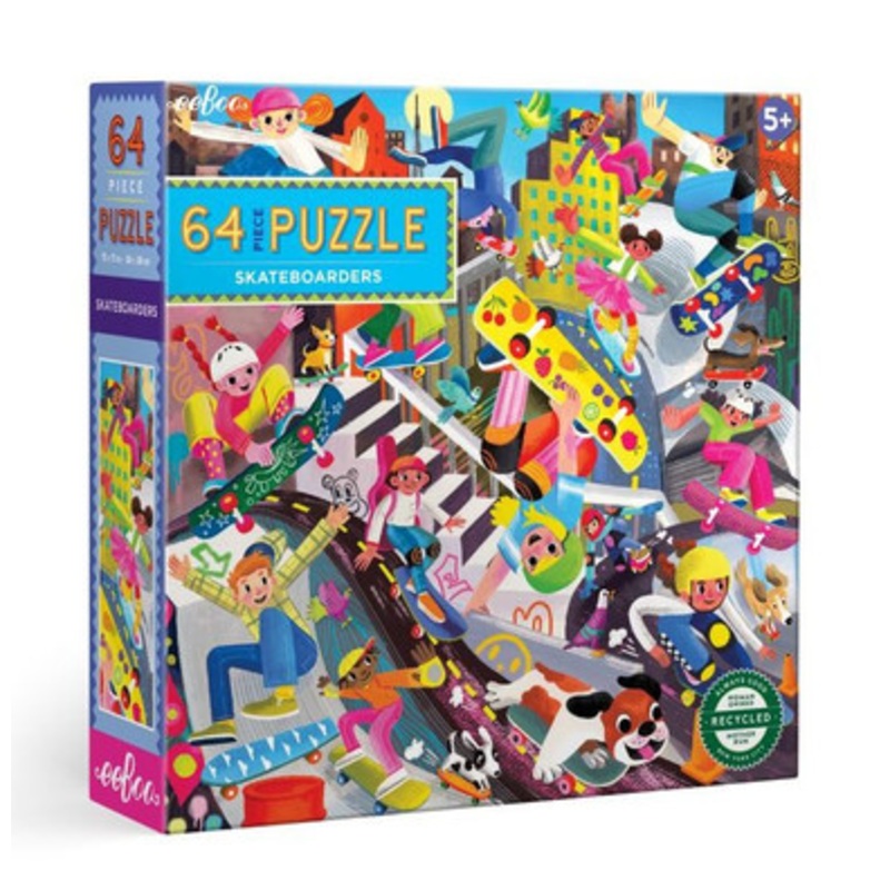 Eeboo – 64pc Puzzle Skateboarders