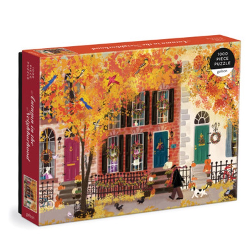 Galison 1000pc – Joy Laforme Autumn in the Neighborhood Puzzle