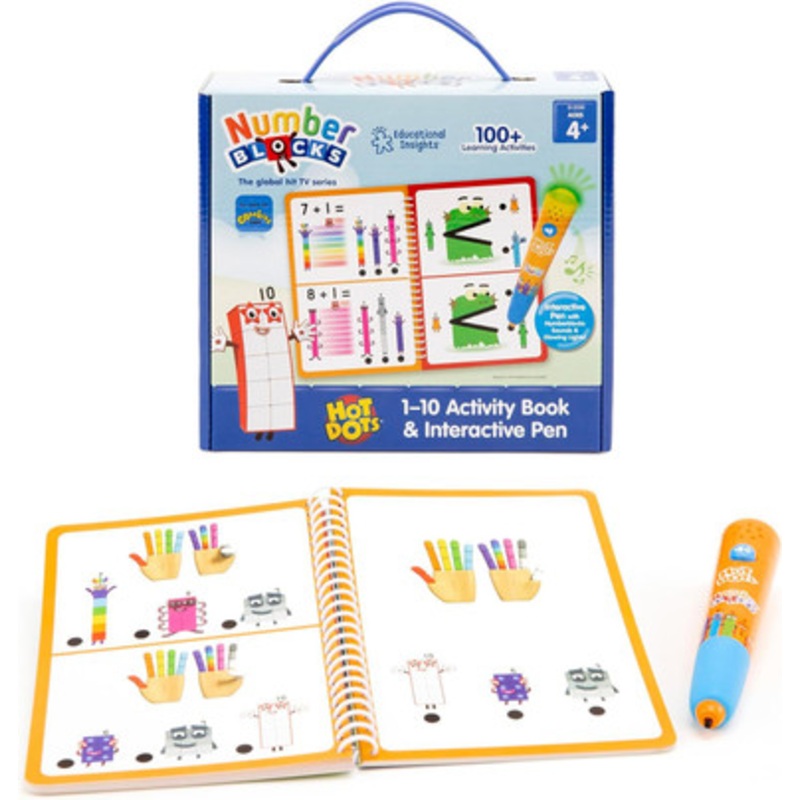 Hand2Mind – Educational Insights – Hot Dots Numberblocks 1-10 Activity Book & Interactive Pen