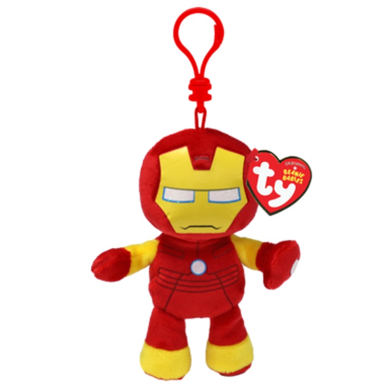 TY Marvel Beanie Babies Soft Clip – Iron Man