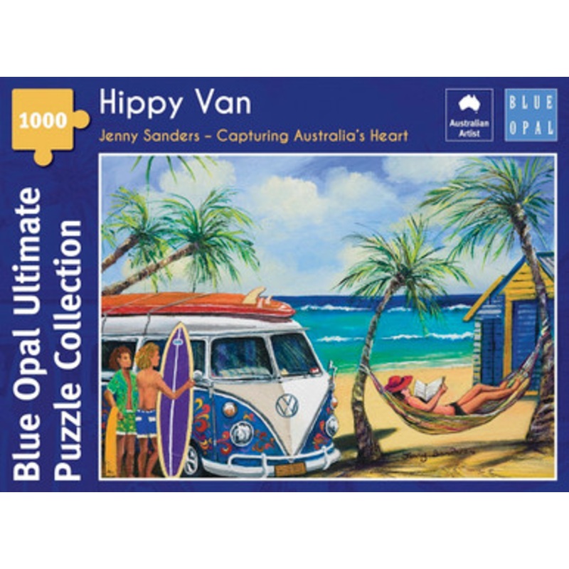 Blue Opal 1000pc – Jenny Sanders Hippy Van Puzzle