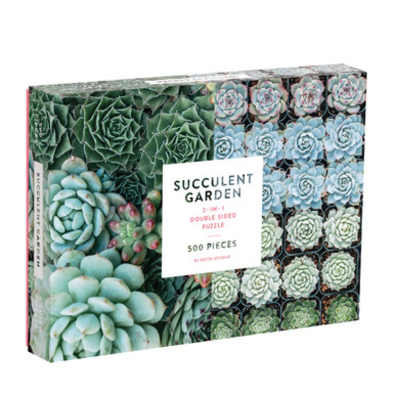Galison 500pc – Succulent Garden – Double-Sided Puzzle