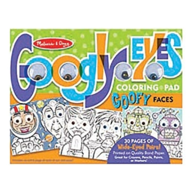 Melissa & Doug – Googly Eyes Coloring Pad  Goofy Faces