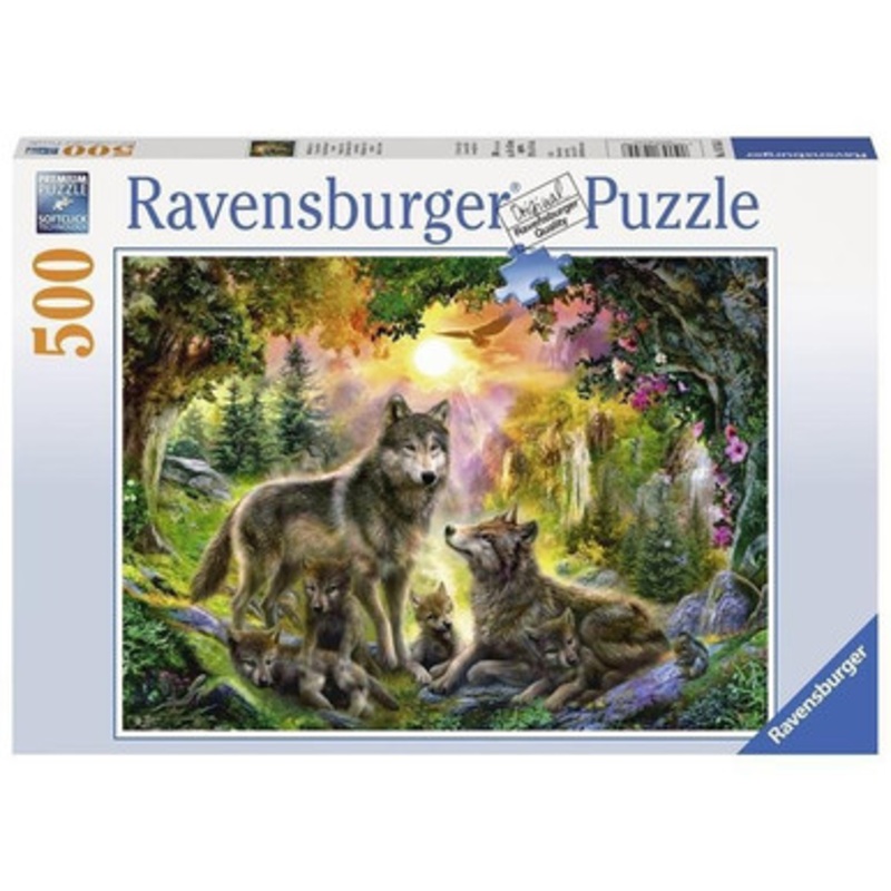 Ravensburger 500pc – Wolf Family In Sunshine Puzzle