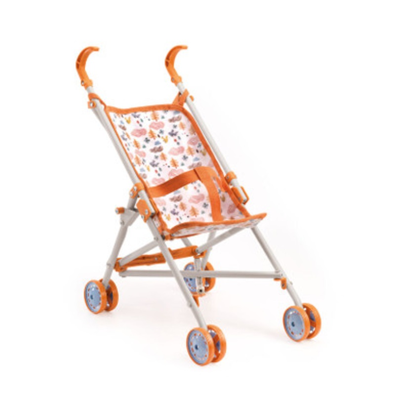 Djeco – Pomea Collection – Forest Doll Umbrella Stroller