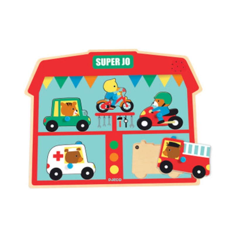 Djeco Super Jo Wooden Sound Puzzle