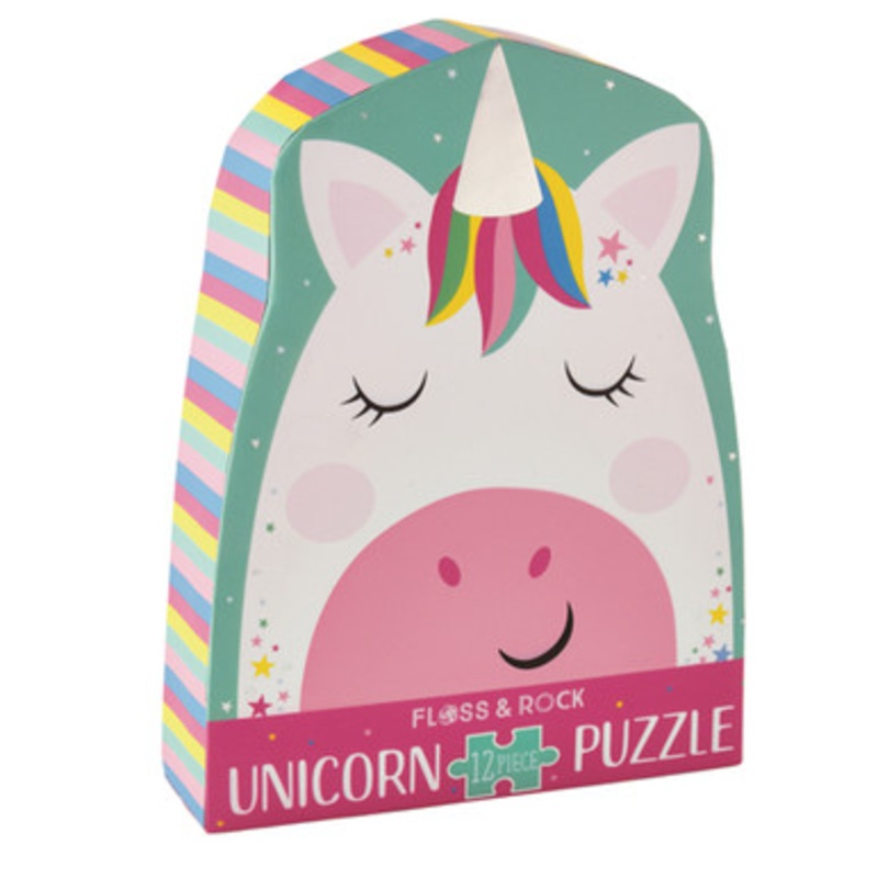 Floss & Rock 12pc – Shaped Rainbow Unicorn Puzzle