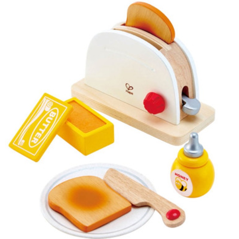 Hape Pop Up Toaster Set 7pc – White