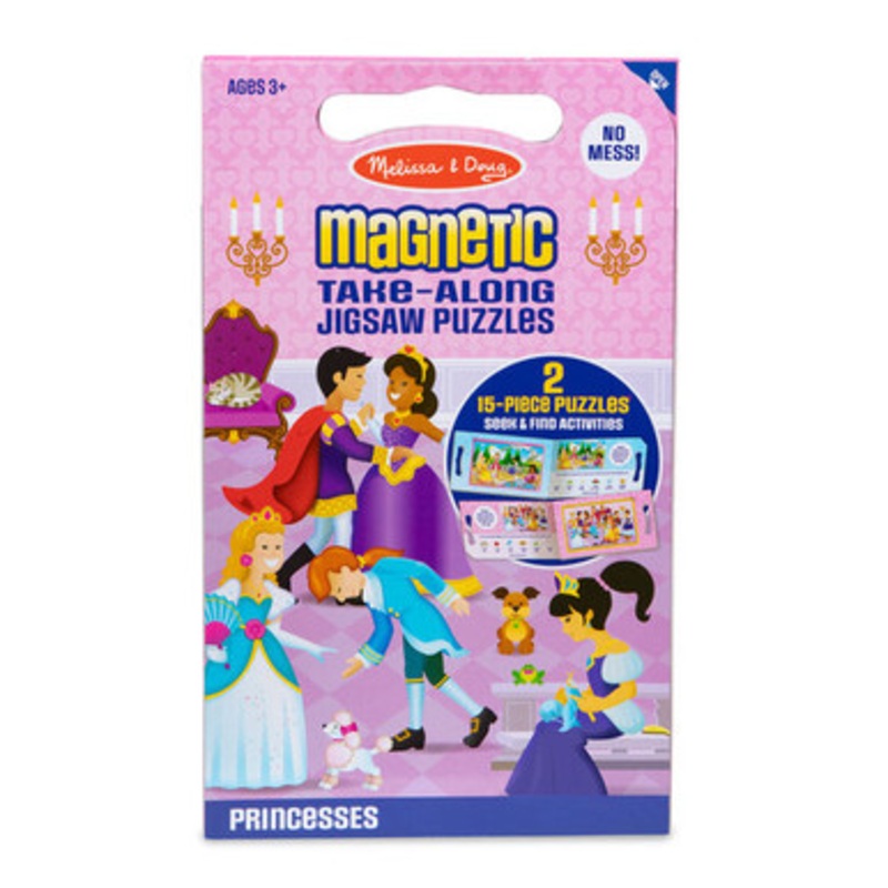 Melissa & Doug – Magnetic Take Along Jigsaw Puzzles – Princesses 2 x 15pc