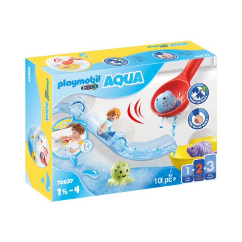 Playmobil 1.2.3 AQUA – Water Slide with Sea Animals | 70637
