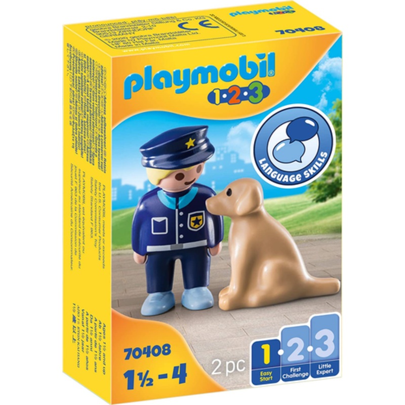 Playmobil 1.2.3 – Police Officer with Dog | 70408