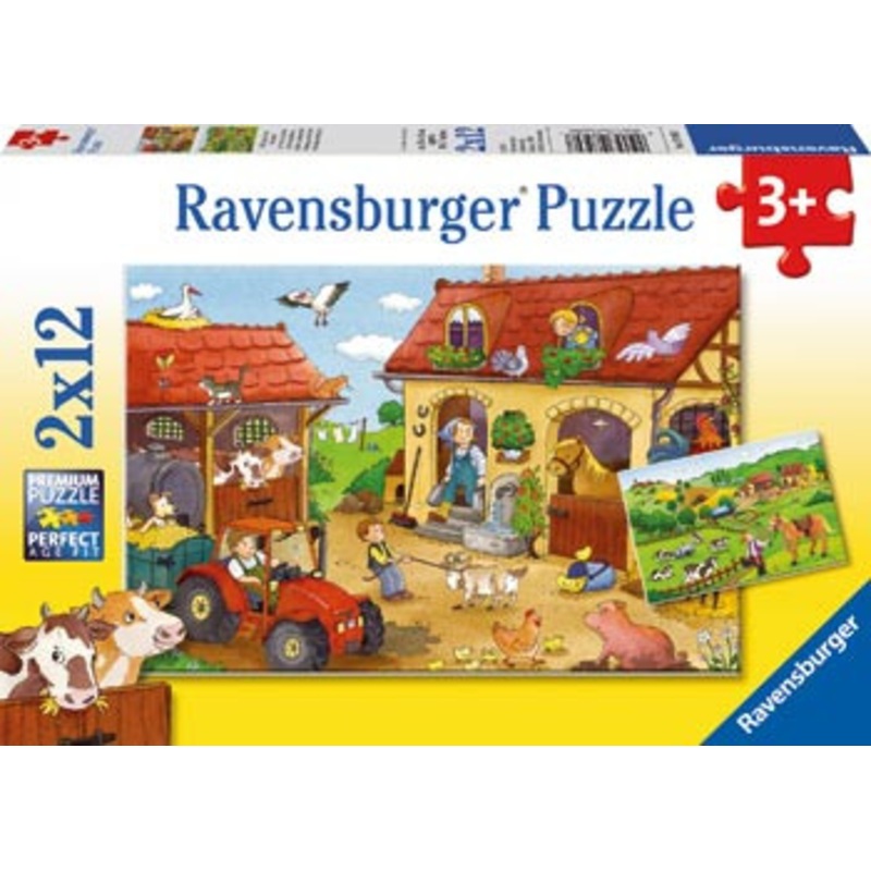 Ravensburger 2x12pc – Working On The Farm Puzzle