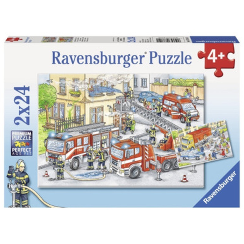 Ravensburger 2x24pc- Heroes in Action Puzzle