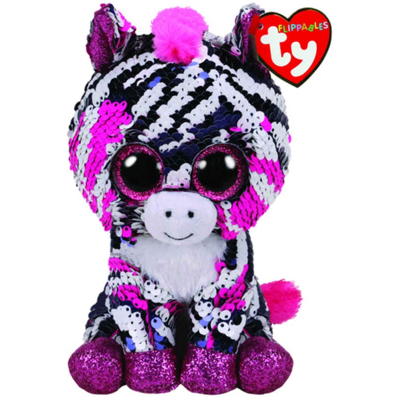 TY Beanie Boos Regular Flippable – Zoey the Pink Zebra